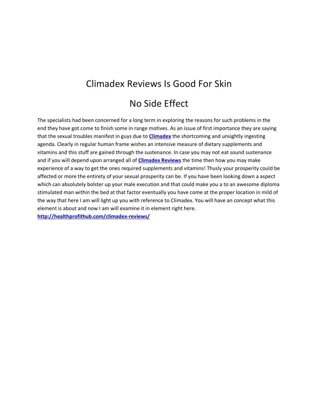 climadex reviews is good for skin