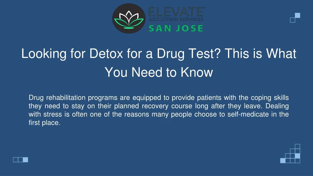 looking for detox for a drug test this is what you need to know