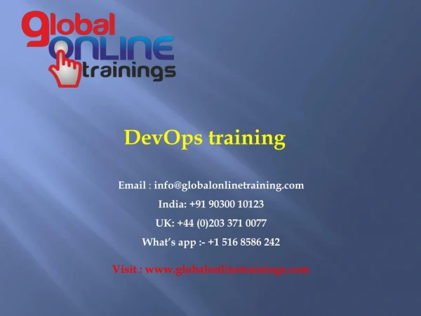 DevOps Training | the best DevOps Online Training with a certification
