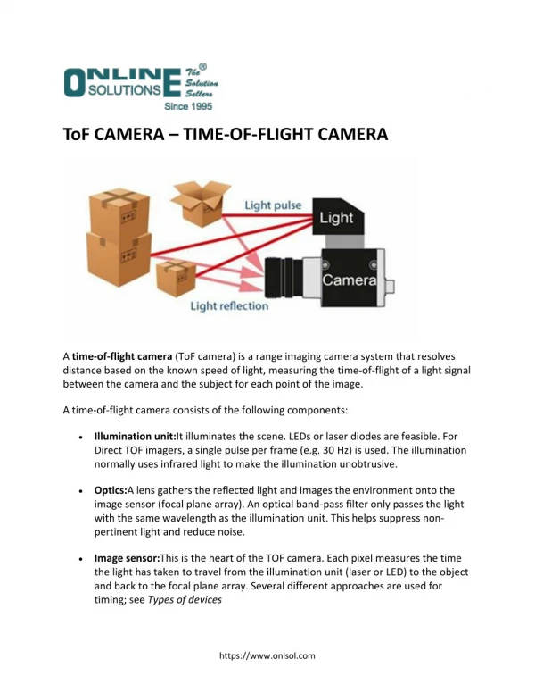 ToF CAMERA – TIME-OF-FLIGHT CAMERA