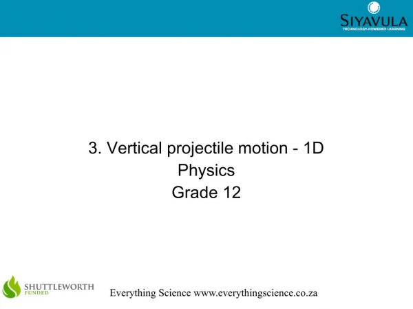 Vertical Projectile Motion