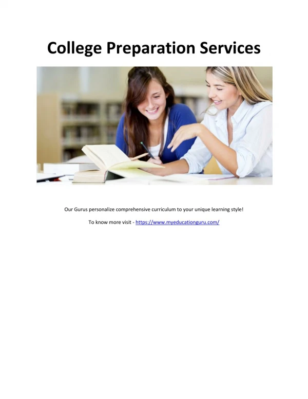 College Preparation Services