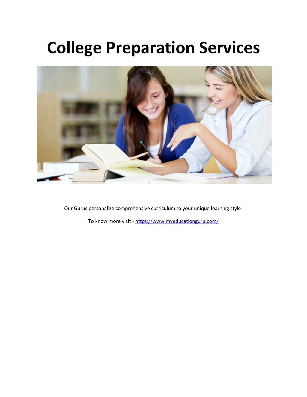 college preparation services