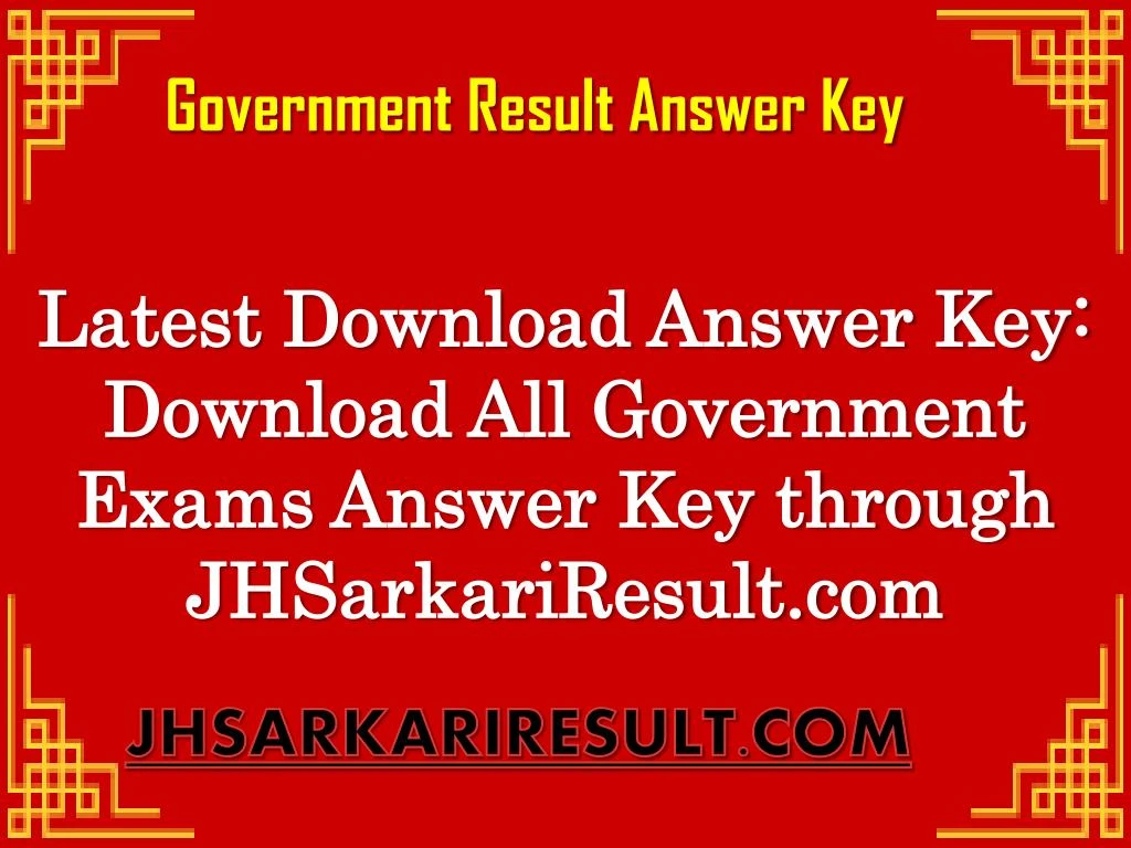 government result answer key