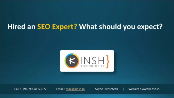 Hired an SEO Expert? What should you expect?