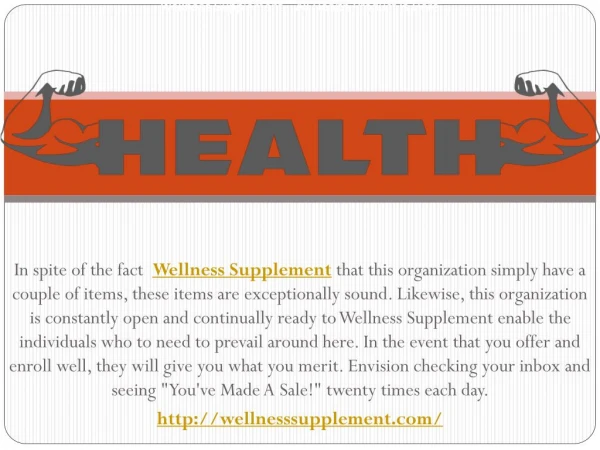 Wellness Supplement - All Health Product Is Here