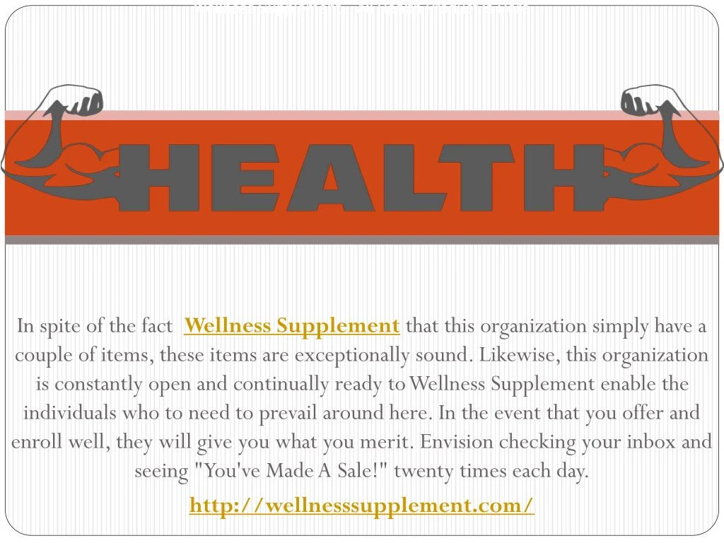 wellness supplement all health product is here