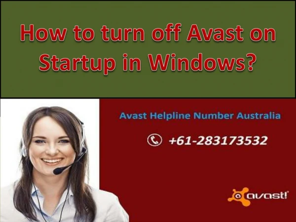 How to turn off Avast on Startup in Windows?