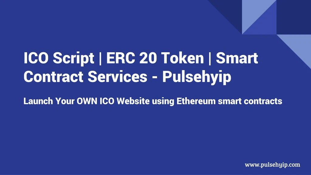 ico script erc 20 token smart contract services pulsehyip