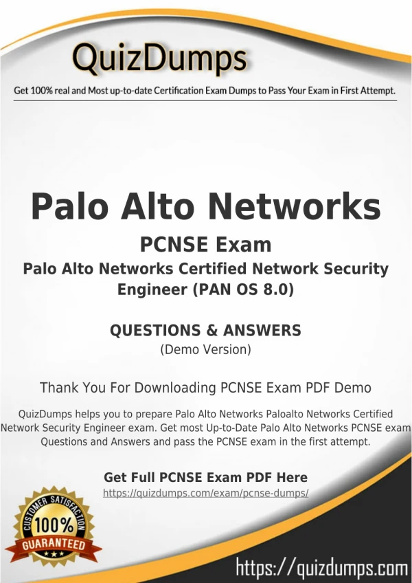 PCNSE Exam Dumps - Get PCNSE Dumps PDF [2018]