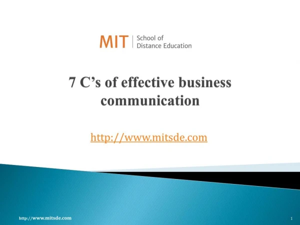 7 C’s of effective business communication