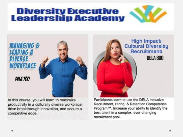 Live Diversity Certification Courses for high impact training