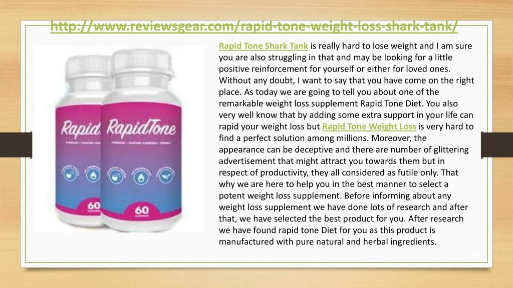http www reviewsgear com rapid tone weight loss