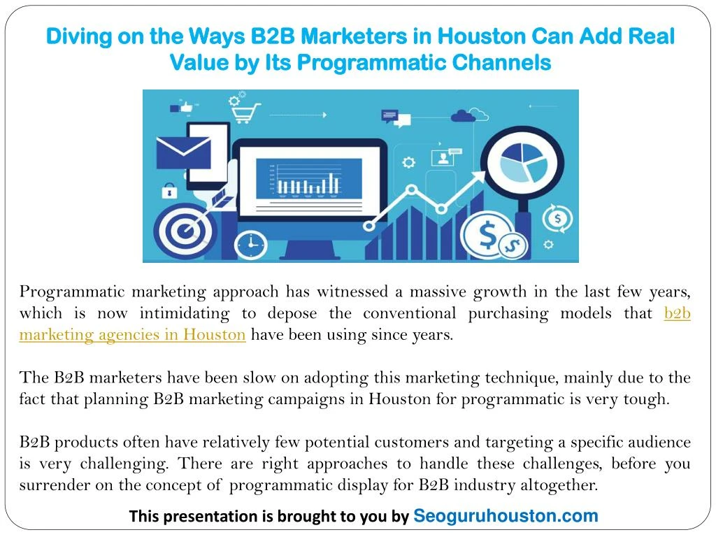 diving on the ways b2b marketers in houston