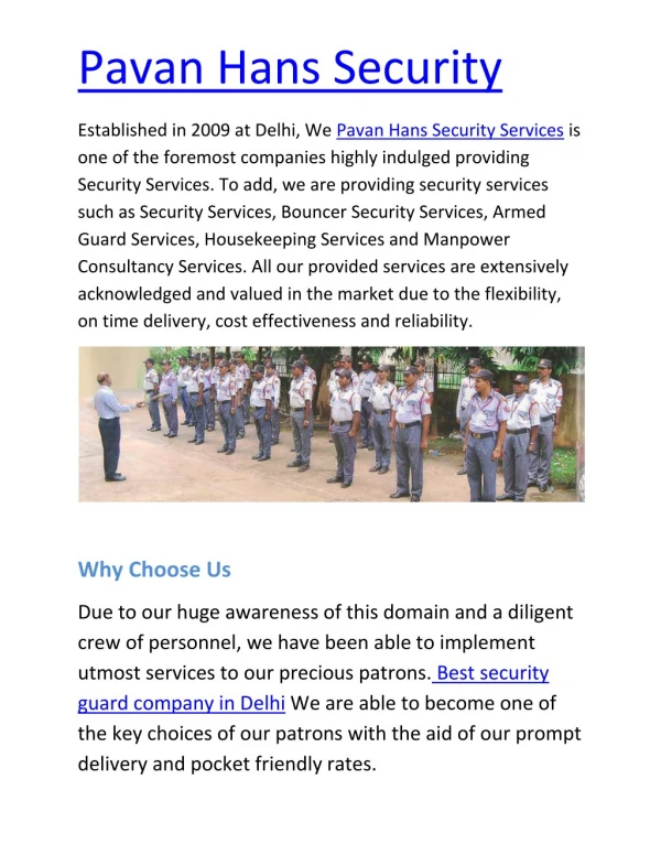 best security guard company in delhi