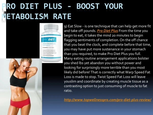 Pro Diet Plus - You Know About Fat Burning Pills