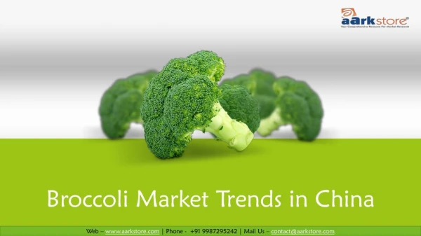 Broccoli Market Trends in China - Aarkstore