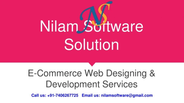 E-Commerce Applications Website Designing Company in India