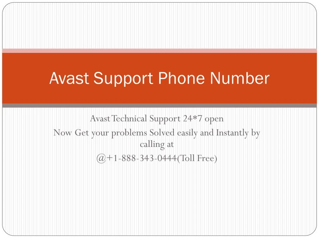 avast support phone number
