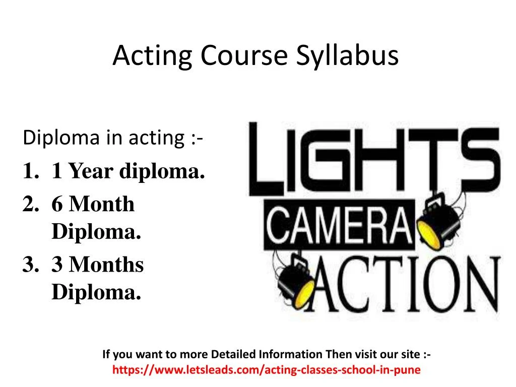 acting course syllabus