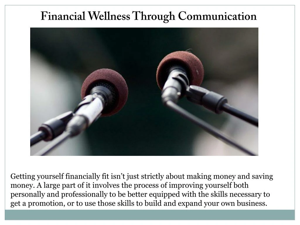 financial wellness through communication