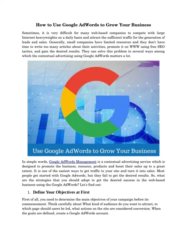 How to Use Google AdWords to Grow Your Business