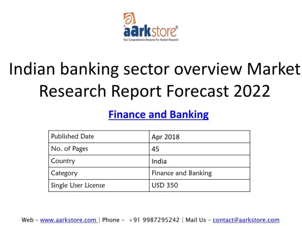Indian banking sector overview Market Research Report Forecast 2022