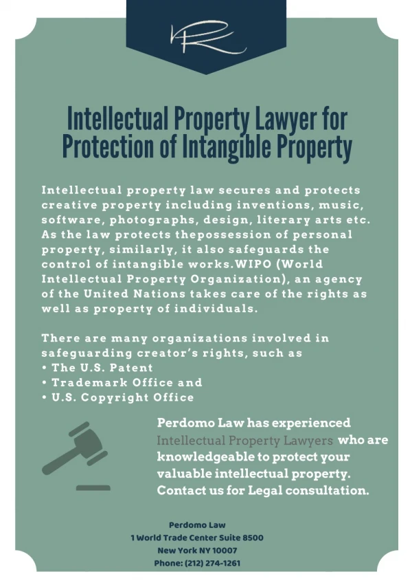Intellectual Property Lawyer for Protection of Intangible Property