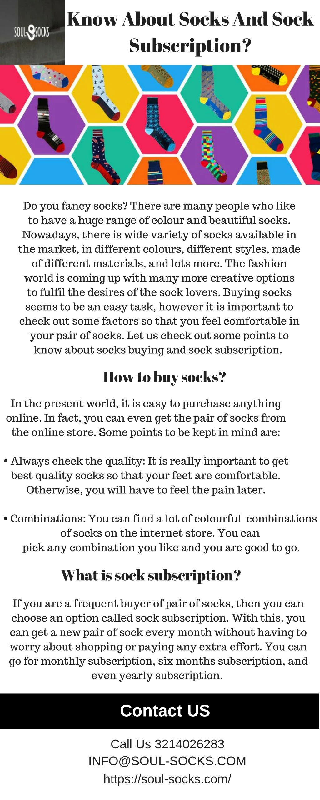 know about socks and sock subscription