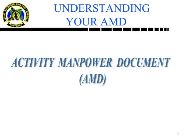 ACTIVITY MANPOWER DOCUMENT AMD