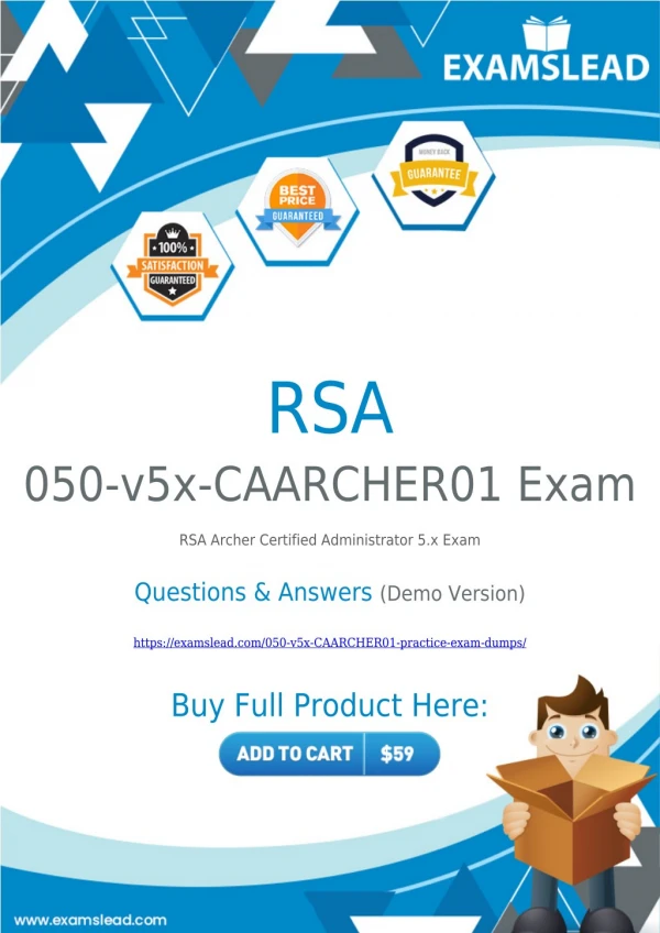 Easily Pass 050-v5x-CAARCHER01 Exam with our Dumps PDF