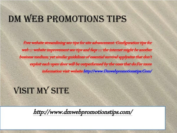 dm web promotions tips