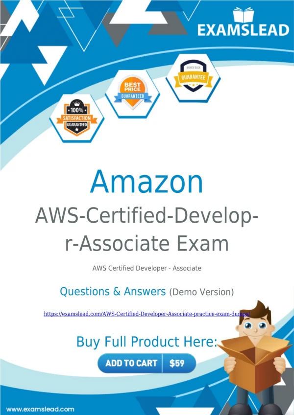 Update AWS-Certified-Developer-Associate Exam Dumps - Reduce the Chance of Failure in Amazon AWS-Certified-Developer-Ass