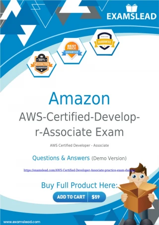 Update AWS-Certified-Developer-Associate Exam Dumps - Reduce the Chance of Failure in Amazon AWS-Certified-Developer-Ass - slide 1