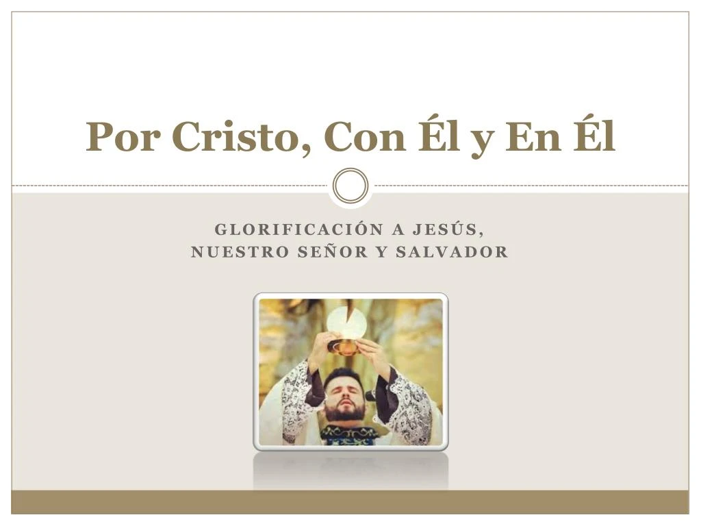 por cristo con l y en l