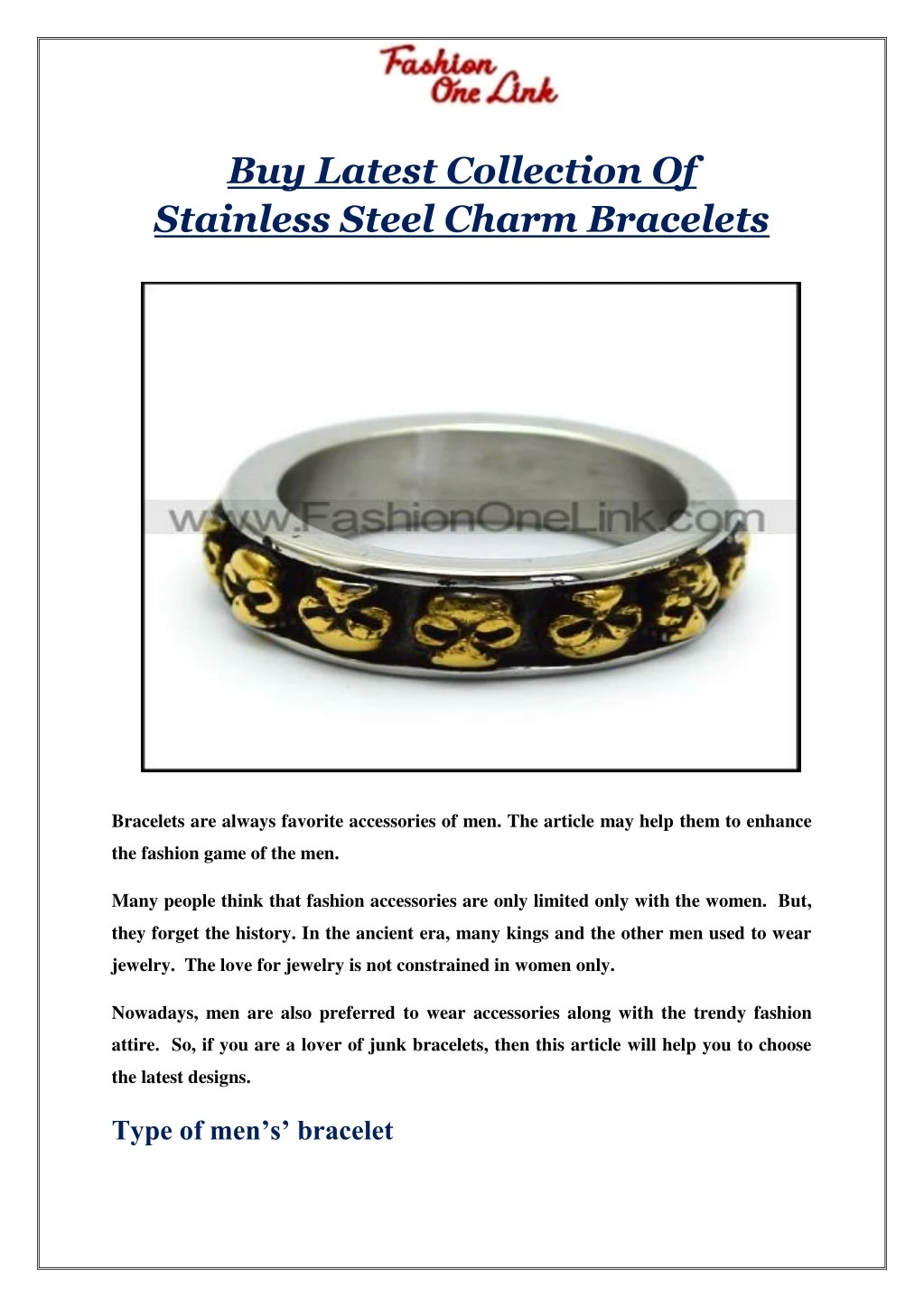buy latest collection of stainless steel charm