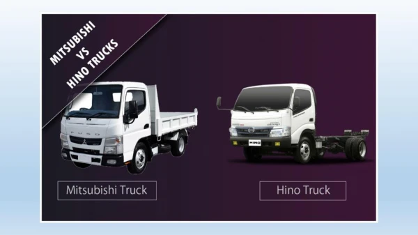 Compare Mitsubishi vs Hino Trucks