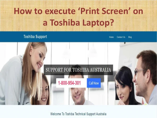 How to execute â€˜Print Screenâ€™ on a Toshiba Laptop