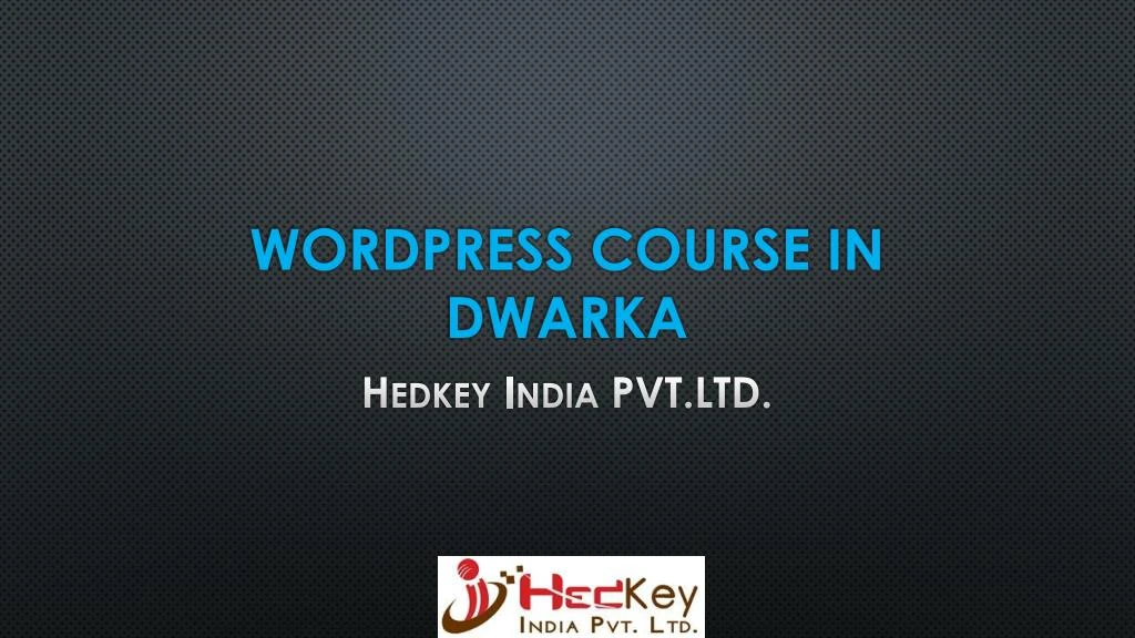 wordpress course in dwarka