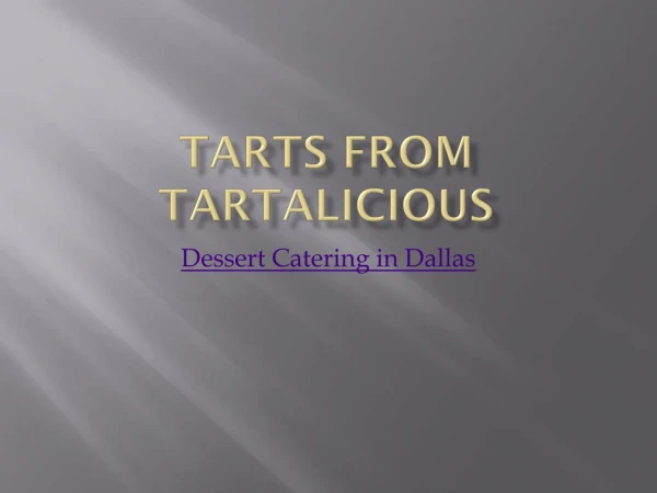 Tarts from Tartalicious