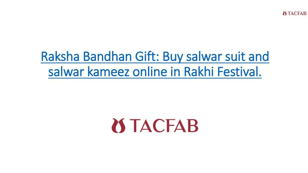 raksha bandhan gift buy salwar suit and salwar kameez online in rakhi festival