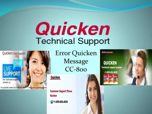 Quicken Technical Support for error | 1-855-692-4630