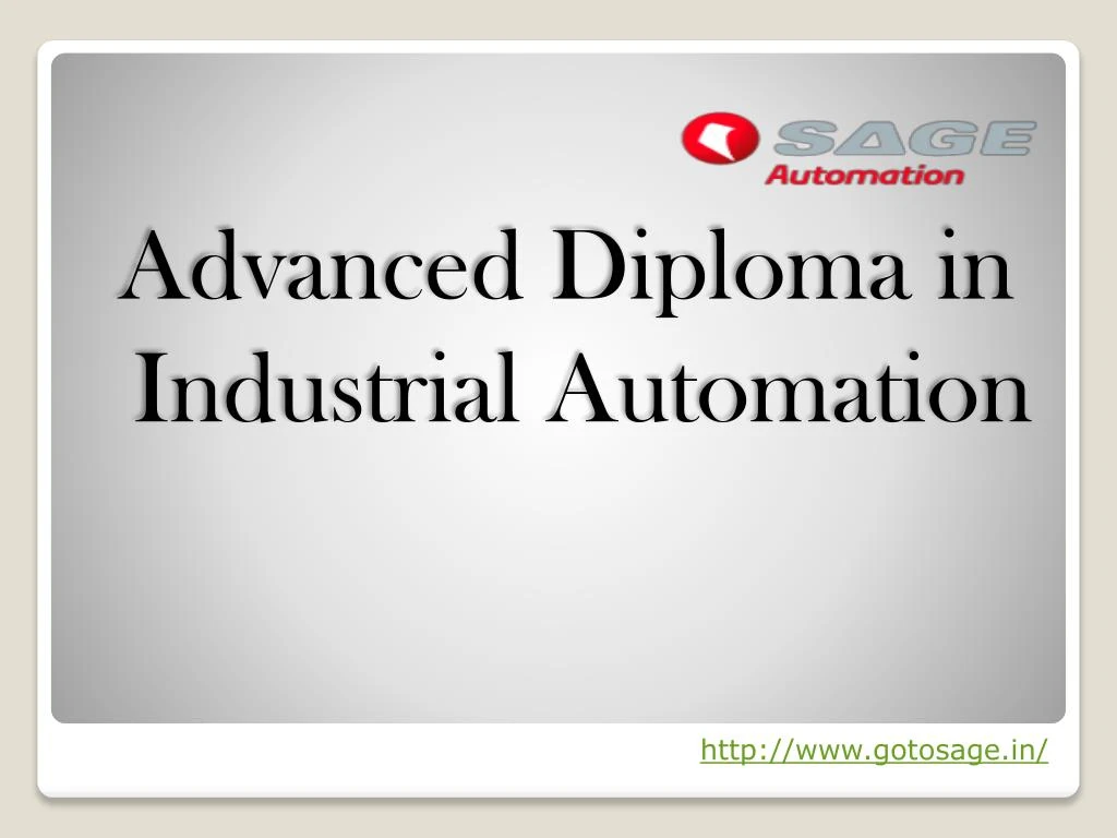 advanced diploma in industrial automation