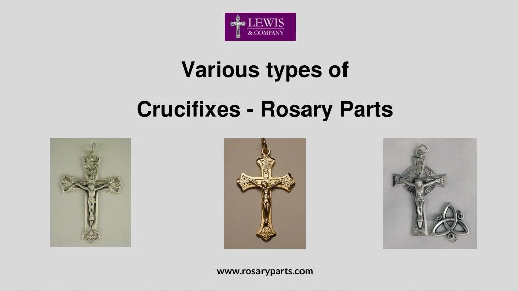 various types of crucifixes rosary parts