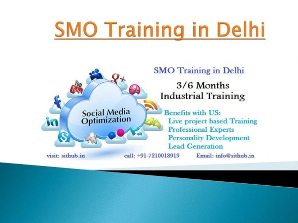 SMO Training in Delhi