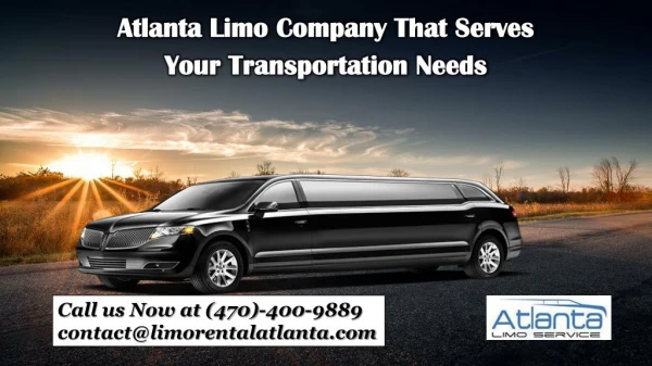 Atlanta Limo Company That Serves Your Transportation Needs