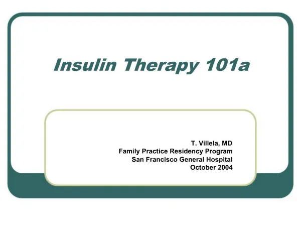 Insulin Therapy 101a