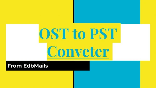 Easy to use Free OST to PST Converter
