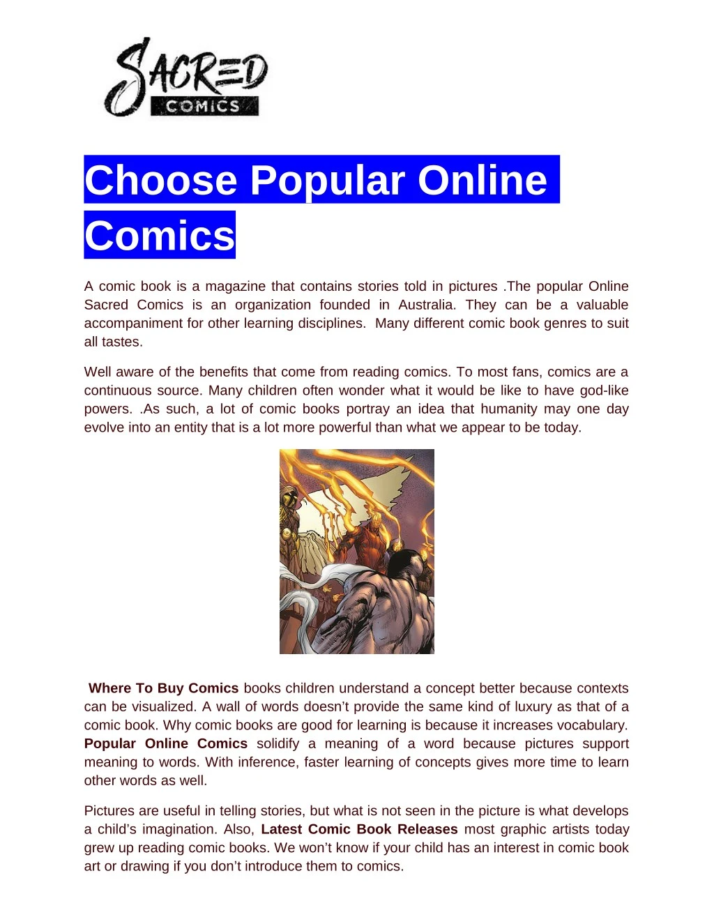 choose popular online comics