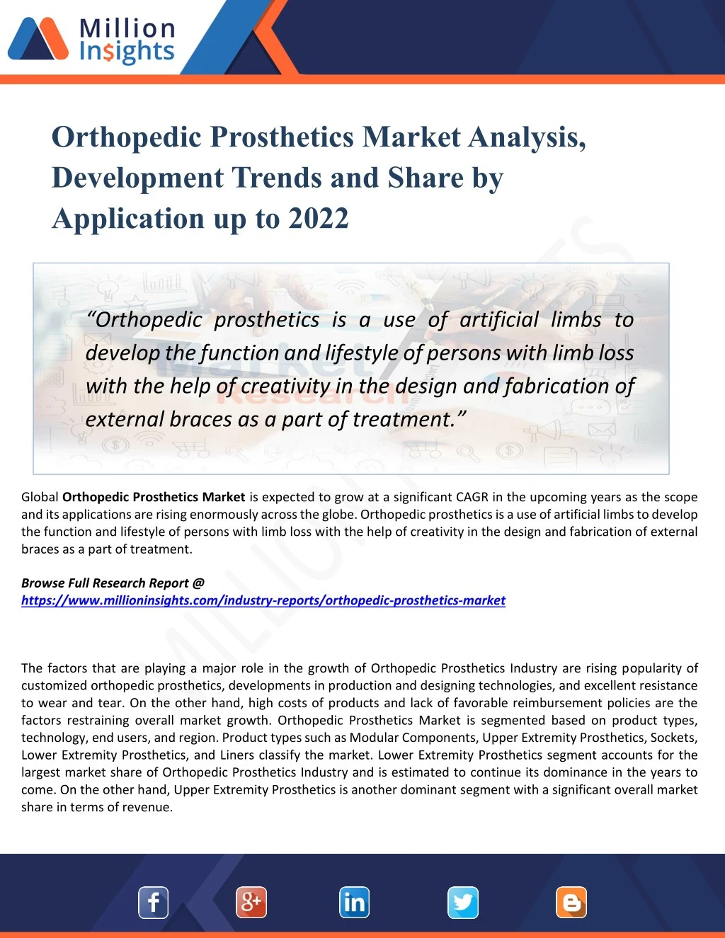 orthopedic prosthetics market analysis